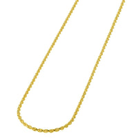 Load image into Gallery viewer, Solid 14k Yellow Gold Dainty 1mm Rope Chain Necklace with Lobster Claw
