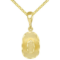 Load image into Gallery viewer, 14k Gold Detailed 3D Western Cowboy Hat Pendant with Cuban Curb Necklace - Yellow Gold
