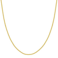 Load image into Gallery viewer, 14k Yellow Gold Hollow 1.8mm Rolo Chain Round Cable Link Necklace with Lobster Claw Clasp
