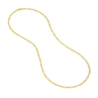 Load image into Gallery viewer, 14k Yellow Gold Hollow 3.5mm Figaro Chain Necklace with Lobster Lock
