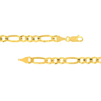 Load image into Gallery viewer, 14k Yellow Gold Hollow 5mm Figaro Chain Necklace with Lobster Lock
