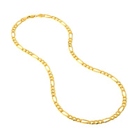 Load image into Gallery viewer, 14k Yellow Gold Hollow 5mm Figaro Chain Necklace with Lobster Lock
