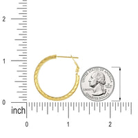 Load image into Gallery viewer, 14k Yellow Gold Large Croissant Hoop Earrings with French Back
