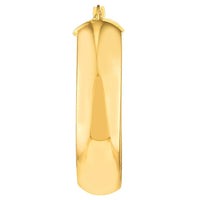 Load image into Gallery viewer, 14k Yellow Gold Large Thick Flat Hoop Earrings with Latch Back, 30mm Height

