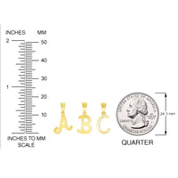 Load image into Gallery viewer, Solid 14k Yellow Gold Mini Uppercase Initial Script Z Letter Charm Pendant Necklace
