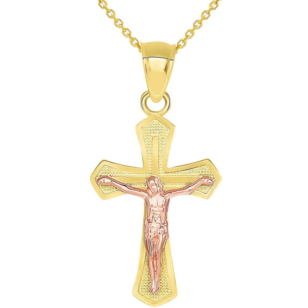 14k Gold Religious Cross Pendant