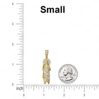 Load image into Gallery viewer, 14k Yellow Gold Saint Jude Pendant with Cubic Zirconia Stones - 3 Sizes
