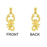 Load image into Gallery viewer, High Polish 14k Yellow Gold 3D Scorpio Zodiac Sign Scorpion Animal Pendant With Cable, Curb or Figaro Chain Necklace
