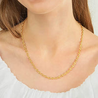 Load image into Gallery viewer, 14k Solid Gold 5.5mm Puffed Mariner Anchor Chain Necklace with Lobster Lock
