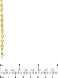 Load image into Gallery viewer, 14k Solid Gold 5.5mm Puffed Mariner Anchor Chain Necklace with Lobster Lock
