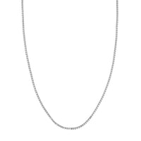 Load image into Gallery viewer, 14k Solid White Gold High Polished 1.5mm Box Chain Necklace with Lobster Lock
