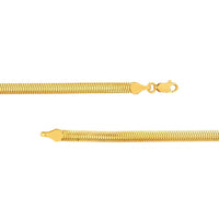 Load image into Gallery viewer, 14k Solid Yellow Gold 2.5mm Thicker Depth Herringbone Chain Necklace with Lobster Lock
