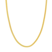 Load image into Gallery viewer, 14k Solid Yellow Gold 2.5mm Thicker Depth Herringbone Chain Necklace with Lobster Lock
