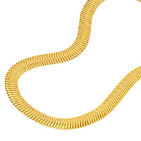 Load image into Gallery viewer, 14k Solid Yellow Gold 2.5mm Thicker Depth Herringbone Chain Necklace with Lobster Lock
