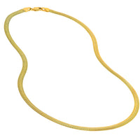 Load image into Gallery viewer, 14k Solid Yellow Gold 2.5mm Thicker Depth Herringbone Chain Necklace with Lobster Lock
