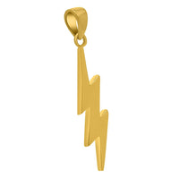 Load image into Gallery viewer, 14k Solid Yellow Gold Lightning Bolt Pendant
