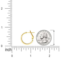 Load image into Gallery viewer, 14k Two-Tone Gold Double Row Hoop Earrings with French Back
