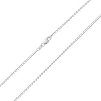 Load image into Gallery viewer, Solid 14k White Gold 1.2mm Cable Chain Dainty D/C Rolo Necklace with Lobster Lock
