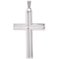 Load image into Gallery viewer, 14k White Gold Crucifix Large Religious Cross Pendant
