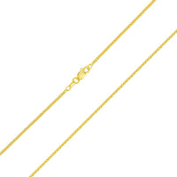 Load image into Gallery viewer, 14k Yellow Gold 1mm Square Braided Classic Wheat Chain Necklace with Lobster Claw Clasp
