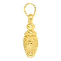 Load image into Gallery viewer, 14k Yellow Gold 3D Ladybug Charm Good Luck Pendant with Figaro Chain Necklace

