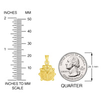 Load image into Gallery viewer, 14k Yellow Gold 3D Ladybug Charm Good Luck Pendant Necklace
