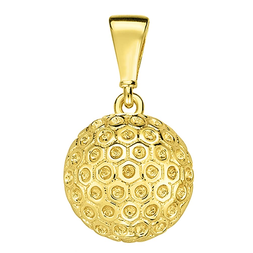 14k Yellow Gold Golf Ball Charm Sports Ball Pendant