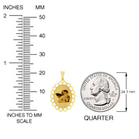 Load image into Gallery viewer, 14k Yellow Gold Guardian Angel Picture Pendant with Cable, Cuban Curb, or Figaro Chain Necklaces
