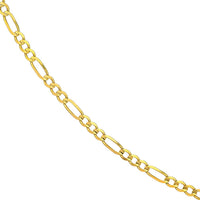 Load image into Gallery viewer, 14k Yellow Gold Hollow 5.5mm Concave Figaro Chain Necklace with Lobster Claw Clasp
