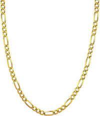 Load image into Gallery viewer, 14k Yellow Gold Hollow 6.5mm Figaro Link Chain Necklace with Lobster Claw Clasp
