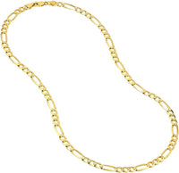 Load image into Gallery viewer, 14k Yellow Gold Hollow 6.5mm Figaro Link Chain Necklace with Lobster Claw Clasp
