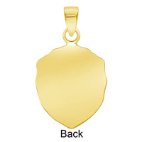 Load image into Gallery viewer, 14k Yellow Gold Mini Lion Head Charm Animal Pendant with Figaro Chain Necklace
