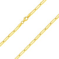 Load image into Gallery viewer, 14k Yellow Gold Polished 5mm Paperclip Chain Link Necklace with Lobster Clasp
