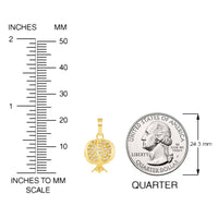 Load image into Gallery viewer, 14k Yellow Gold Pomegranate Pendant with Cable, Cuban Curb, or Figaro Chain Necklaces
