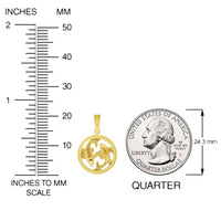 Load image into Gallery viewer, 14k Yellow Gold Round Zodiac Sign Charm Horoscope Pendant (Small)
