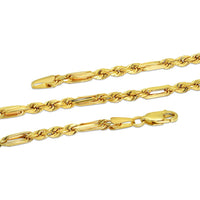 Load image into Gallery viewer, 14k Gold 2.5mm Figarope Milano Chain Necklace
