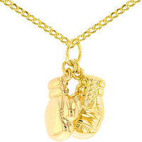 Load image into Gallery viewer, 14k Gold 3D Boxing Gloves Charm Sports Pendant
