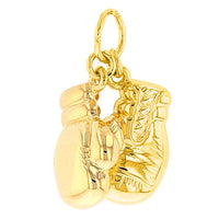Load image into Gallery viewer, 14k Gold 3D Boxing Gloves Charm Sports Pendant

