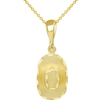 Load image into Gallery viewer, 14k Gold Detailed 3D Western Cowboy Hat Pendant Necklace - Yellow Gold
