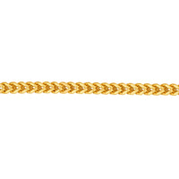 Load image into Gallery viewer, 14k Gold 3mm 7&quot; Hollow Franco Chain Bracelet
