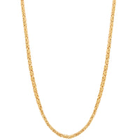 Load image into Gallery viewer, 14k Gold 3mm Square Byzantine Chain Necklace
