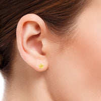 Load image into Gallery viewer, 14k Gold 4 Star Stud Earrings with Screw Back
