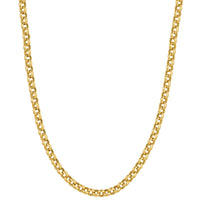Load image into Gallery viewer, 14k Gold 4mm Round Rolo Chain Link Necklace
