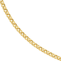 Load image into Gallery viewer, 14k Gold 4mm Round Rolo Chain Link Necklace
