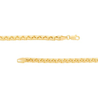 Load image into Gallery viewer, Solid 14k Gold 6mm 8&quot; Round Box Chain Bracelet
