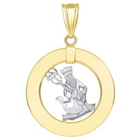 Load image into Gallery viewer, 14k Gold Aquarius Zodiac Sign Pendant
