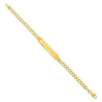 Load image into Gallery viewer, 14k Gold Baby Engravable Curb Chain Bracelet
