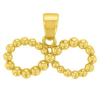 Load image into Gallery viewer, 14K Gold Beaded Style Infinity Pendant 
