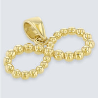 Load image into Gallery viewer, 14K Gold Beaded Style Infinity Pendant 
