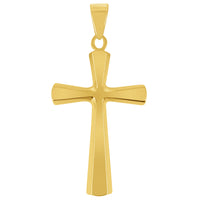 Load image into Gallery viewer, 14k Gold Beveled Edge Religious Cross Pendant
